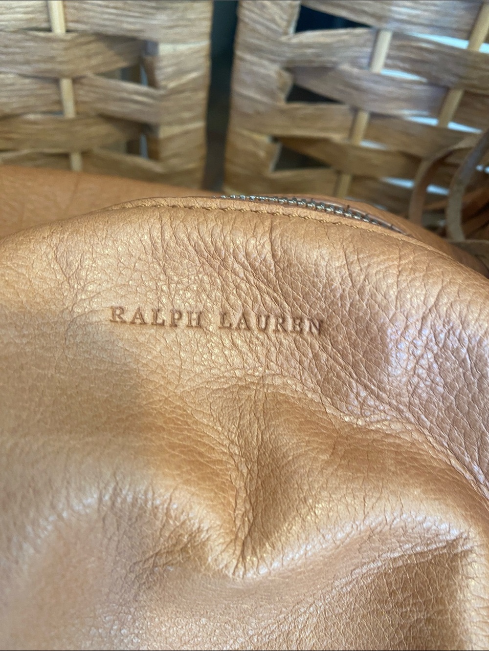Authentic Ralph Lauren tan leather fringe shoulder bag - Picture 3 of 17